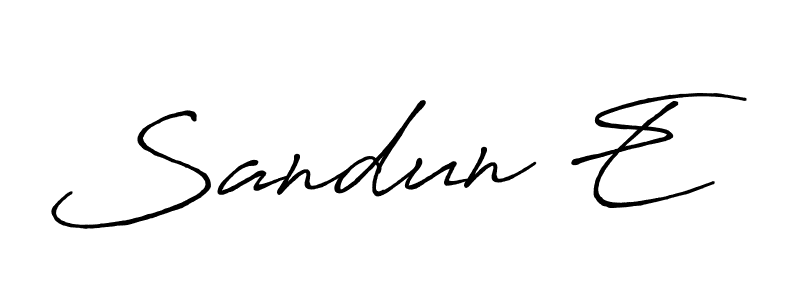 Make a beautiful signature design for name Sandun E. Use this online signature maker to create a handwritten signature for free. Sandun E signature style 7 images and pictures png