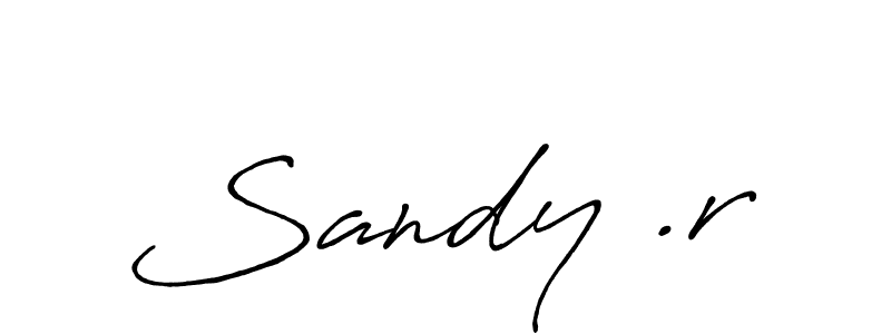 The best way (Antro_Vectra_Bolder) to make a short signature is to pick only two or three words in your name. The name Sandy .r include a total of six letters. For converting this name. Sandy .r signature style 7 images and pictures png