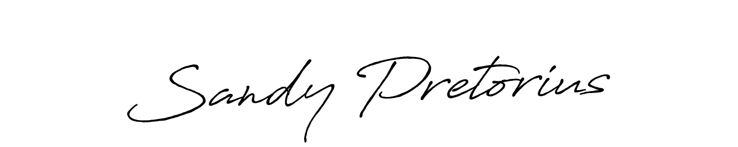 Sandy Pretorius stylish signature style. Best Handwritten Sign (Antro_Vectra_Bolder) for my name. Handwritten Signature Collection Ideas for my name Sandy Pretorius. Sandy Pretorius signature style 7 images and pictures png