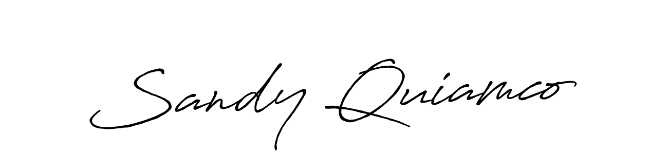 Also You can easily find your signature by using the search form. We will create Sandy Quiamco name handwritten signature images for you free of cost using Antro_Vectra_Bolder sign style. Sandy Quiamco signature style 7 images and pictures png