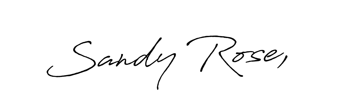 Make a beautiful signature design for name Sandy Rose,. With this signature (Antro_Vectra_Bolder) style, you can create a handwritten signature for free. Sandy Rose, signature style 7 images and pictures png