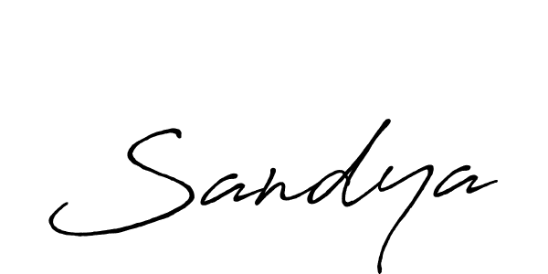 Make a beautiful signature design for name Sandya. With this signature (Antro_Vectra_Bolder) style, you can create a handwritten signature for free. Sandya signature style 7 images and pictures png