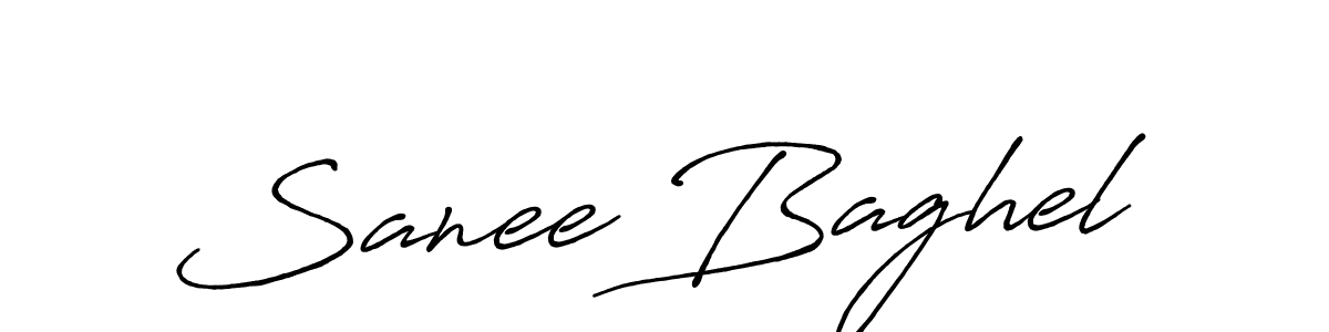 You should practise on your own different ways (Antro_Vectra_Bolder) to write your name (Sanee Baghel) in signature. don't let someone else do it for you. Sanee Baghel signature style 7 images and pictures png