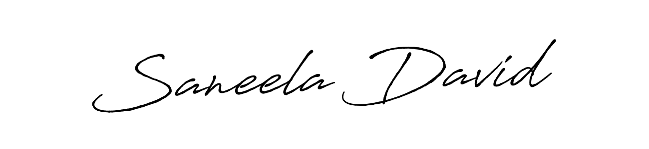 Create a beautiful signature design for name Saneela David. With this signature (Antro_Vectra_Bolder) fonts, you can make a handwritten signature for free. Saneela David signature style 7 images and pictures png