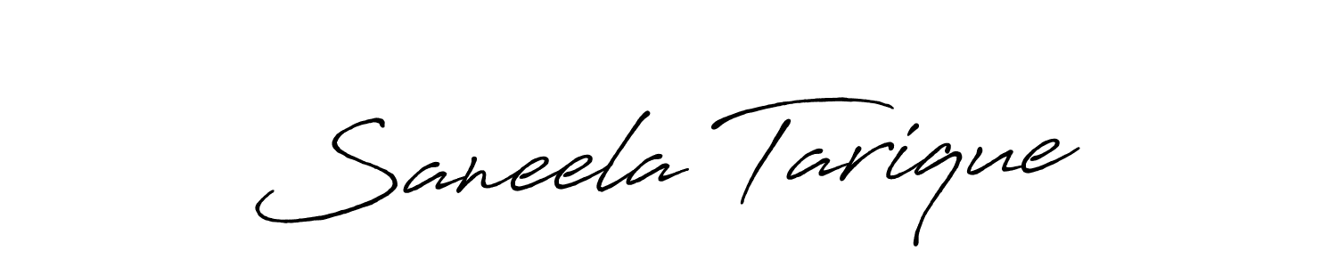 How to make Saneela Tarique signature? Antro_Vectra_Bolder is a professional autograph style. Create handwritten signature for Saneela Tarique name. Saneela Tarique signature style 7 images and pictures png