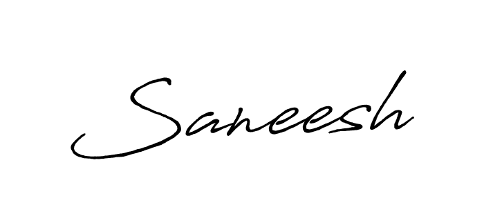 Use a signature maker to create a handwritten signature online. With this signature software, you can design (Antro_Vectra_Bolder) your own signature for name Saneesh. Saneesh signature style 7 images and pictures png