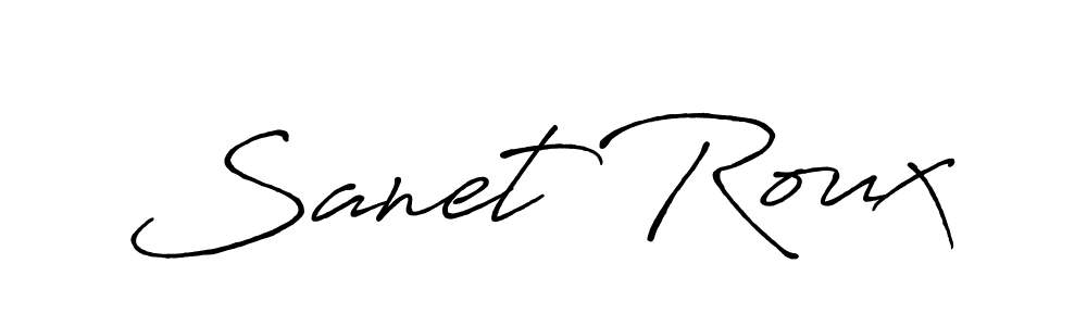 How to make Sanet Roux signature? Antro_Vectra_Bolder is a professional autograph style. Create handwritten signature for Sanet Roux name. Sanet Roux signature style 7 images and pictures png