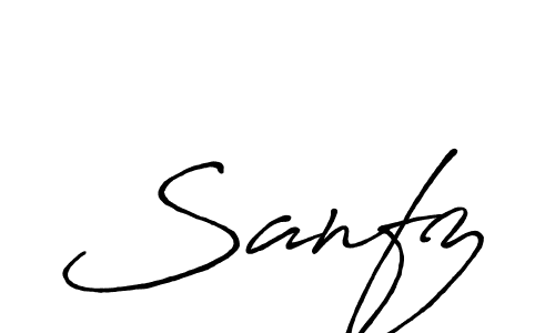 Also we have Sanfz name is the best signature style. Create professional handwritten signature collection using Antro_Vectra_Bolder autograph style. Sanfz signature style 7 images and pictures png