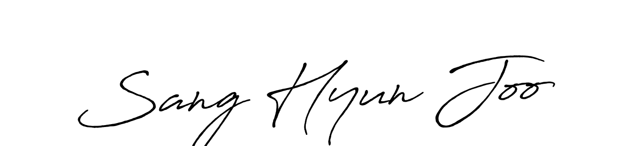 Similarly Antro_Vectra_Bolder is the best handwritten signature design. Signature creator online .You can use it as an online autograph creator for name Sang Hyun Joo. Sang Hyun Joo signature style 7 images and pictures png