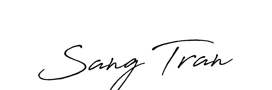 if you are searching for the best signature style for your name Sang Tran. so please give up your signature search. here we have designed multiple signature styles  using Antro_Vectra_Bolder. Sang Tran signature style 7 images and pictures png