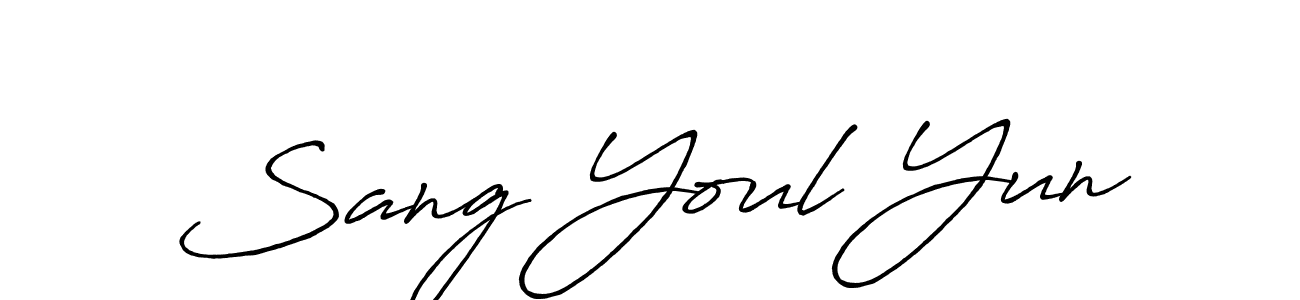 Make a short Sang Youl Yun signature style. Manage your documents anywhere anytime using Antro_Vectra_Bolder. Create and add eSignatures, submit forms, share and send files easily. Sang Youl Yun signature style 7 images and pictures png