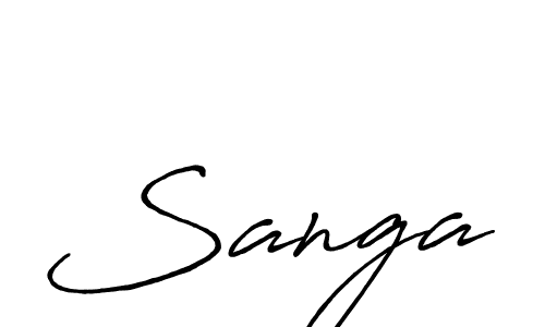 Design your own signature with our free online signature maker. With this signature software, you can create a handwritten (Antro_Vectra_Bolder) signature for name Sanga. Sanga signature style 7 images and pictures png