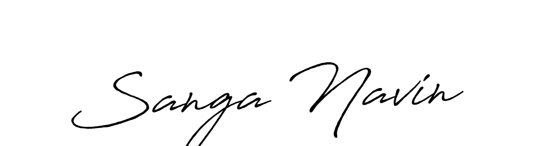 You should practise on your own different ways (Antro_Vectra_Bolder) to write your name (Sanga Navin) in signature. don't let someone else do it for you. Sanga Navin signature style 7 images and pictures png