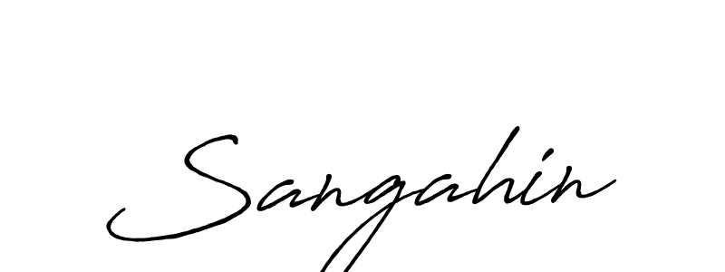 Make a beautiful signature design for name Sangahin. With this signature (Antro_Vectra_Bolder) style, you can create a handwritten signature for free. Sangahin signature style 7 images and pictures png