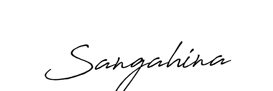 Also we have Sangahina name is the best signature style. Create professional handwritten signature collection using Antro_Vectra_Bolder autograph style. Sangahina signature style 7 images and pictures png