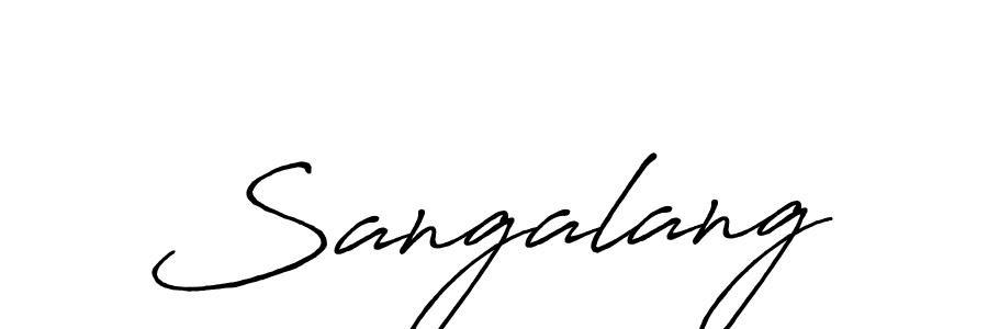 Create a beautiful signature design for name Sangalang. With this signature (Antro_Vectra_Bolder) fonts, you can make a handwritten signature for free. Sangalang signature style 7 images and pictures png