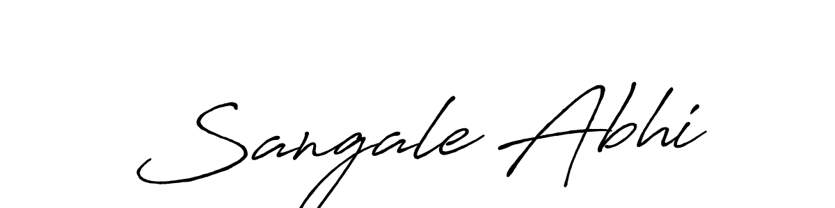 Use a signature maker to create a handwritten signature online. With this signature software, you can design (Antro_Vectra_Bolder) your own signature for name Sangale Abhi. Sangale Abhi signature style 7 images and pictures png