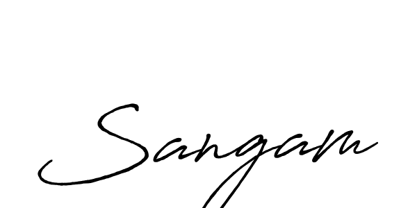 Sangam stylish signature style. Best Handwritten Sign (Antro_Vectra_Bolder) for my name. Handwritten Signature Collection Ideas for my name Sangam. Sangam signature style 7 images and pictures png