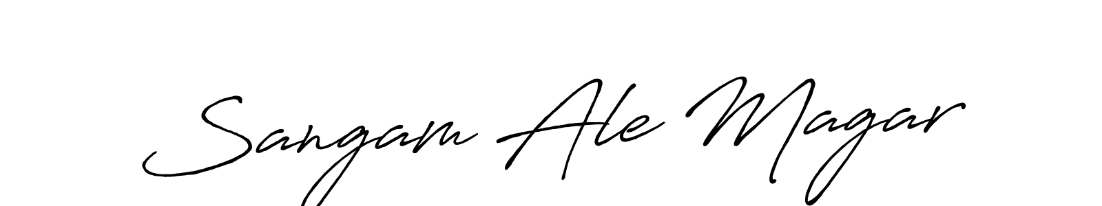 You should practise on your own different ways (Antro_Vectra_Bolder) to write your name (Sangam Ale Magar) in signature. don't let someone else do it for you. Sangam Ale Magar signature style 7 images and pictures png