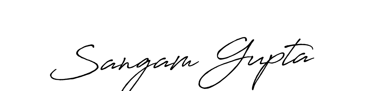 How to make Sangam Gupta signature? Antro_Vectra_Bolder is a professional autograph style. Create handwritten signature for Sangam Gupta name. Sangam Gupta signature style 7 images and pictures png