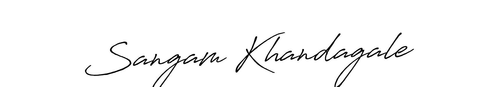 Make a short Sangam Khandagale signature style. Manage your documents anywhere anytime using Antro_Vectra_Bolder. Create and add eSignatures, submit forms, share and send files easily. Sangam Khandagale signature style 7 images and pictures png