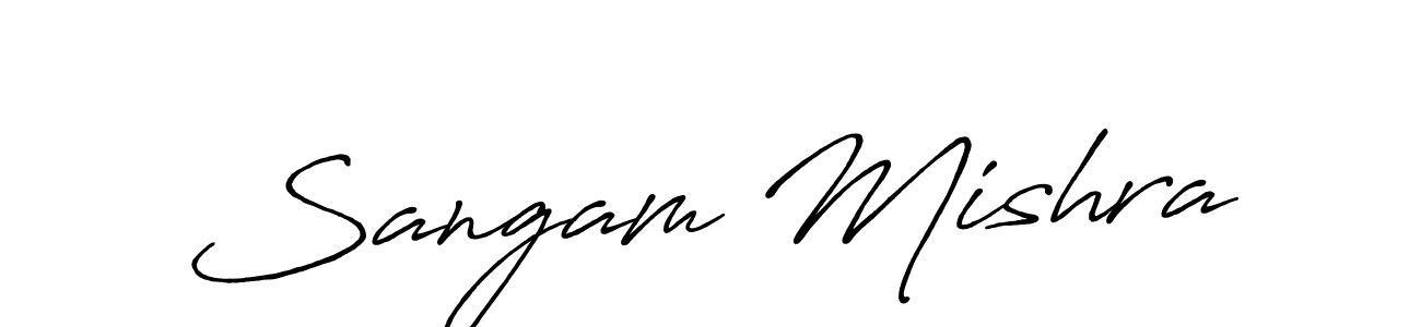 Similarly Antro_Vectra_Bolder is the best handwritten signature design. Signature creator online .You can use it as an online autograph creator for name Sangam Mishra. Sangam Mishra signature style 7 images and pictures png