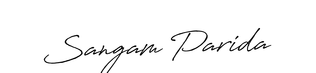 Use a signature maker to create a handwritten signature online. With this signature software, you can design (Antro_Vectra_Bolder) your own signature for name Sangam Parida. Sangam Parida signature style 7 images and pictures png