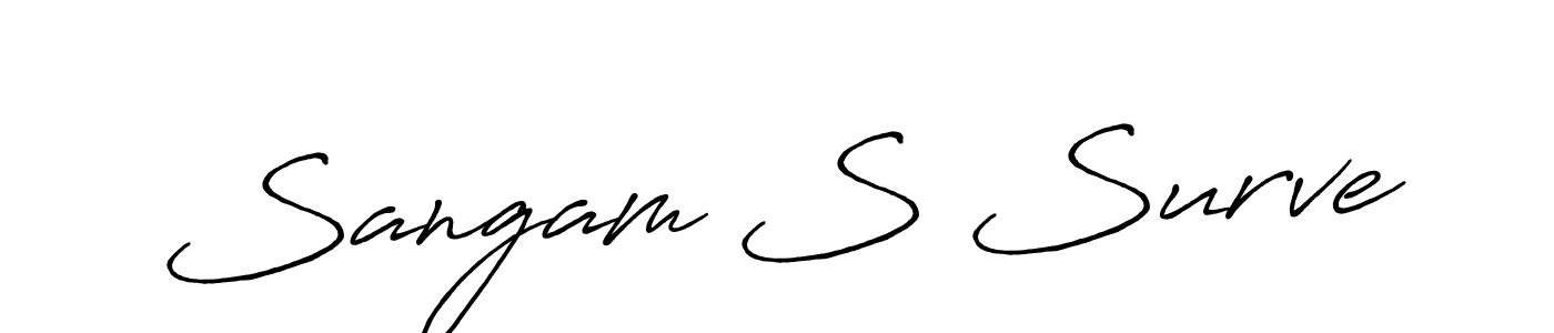 You should practise on your own different ways (Antro_Vectra_Bolder) to write your name (Sangam S Surve) in signature. don't let someone else do it for you. Sangam S Surve signature style 7 images and pictures png