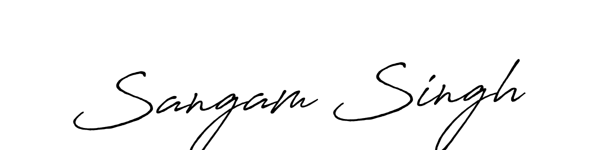 How to make Sangam Singh signature? Antro_Vectra_Bolder is a professional autograph style. Create handwritten signature for Sangam Singh name. Sangam Singh signature style 7 images and pictures png