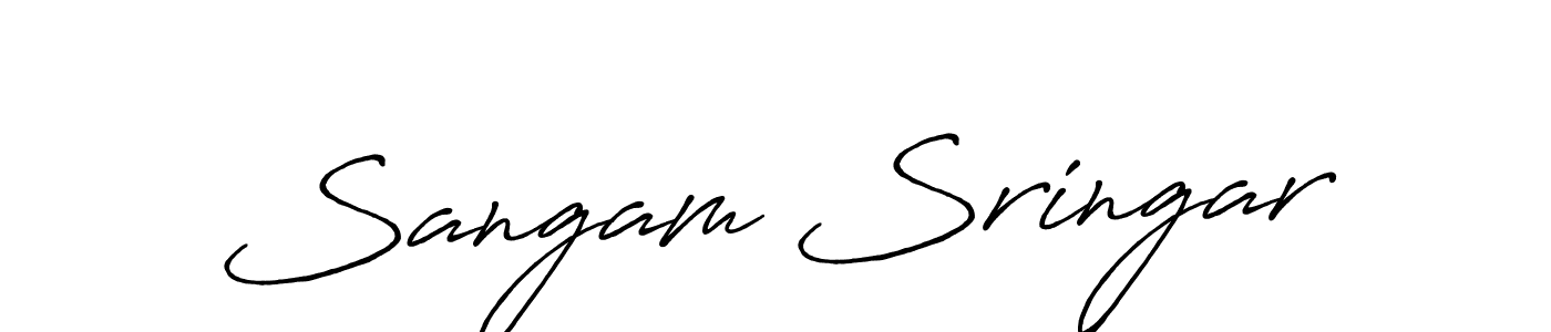 Here are the top 10 professional signature styles for the name Sangam Sringar. These are the best autograph styles you can use for your name. Sangam Sringar signature style 7 images and pictures png