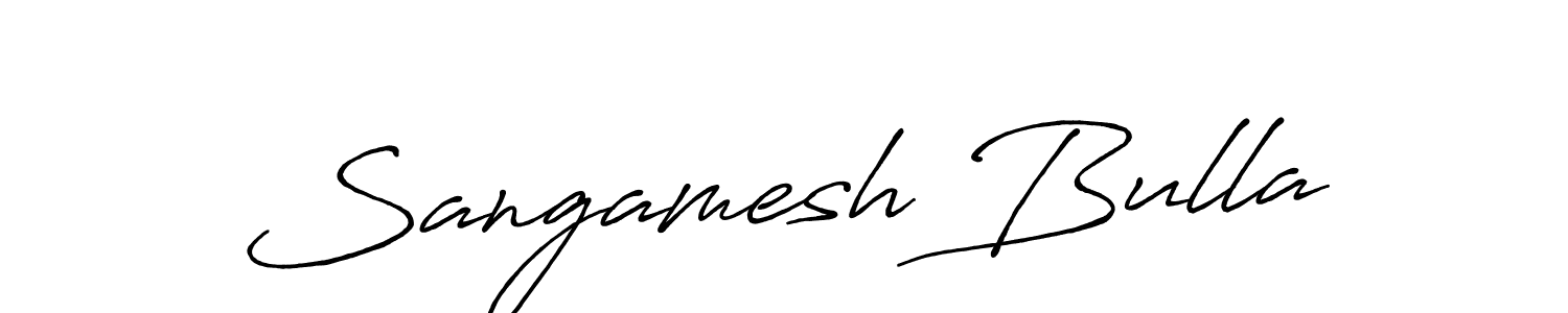 How to make Sangamesh Bulla signature? Antro_Vectra_Bolder is a professional autograph style. Create handwritten signature for Sangamesh Bulla name. Sangamesh Bulla signature style 7 images and pictures png
