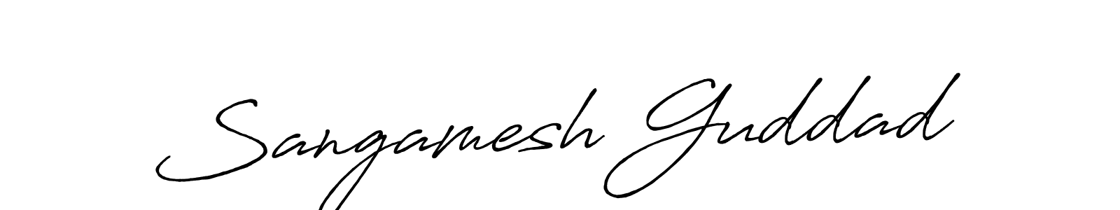 How to make Sangamesh Guddad signature? Antro_Vectra_Bolder is a professional autograph style. Create handwritten signature for Sangamesh Guddad name. Sangamesh Guddad signature style 7 images and pictures png