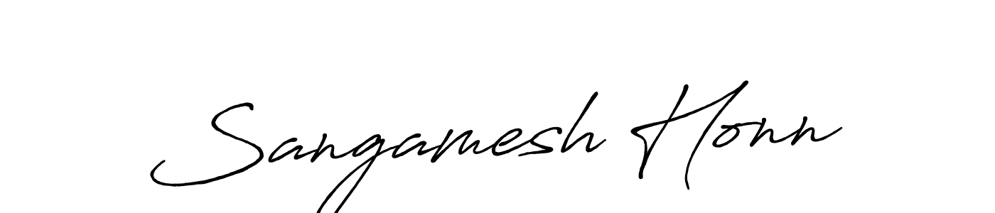 Create a beautiful signature design for name Sangamesh Honn. With this signature (Antro_Vectra_Bolder) fonts, you can make a handwritten signature for free. Sangamesh Honn signature style 7 images and pictures png