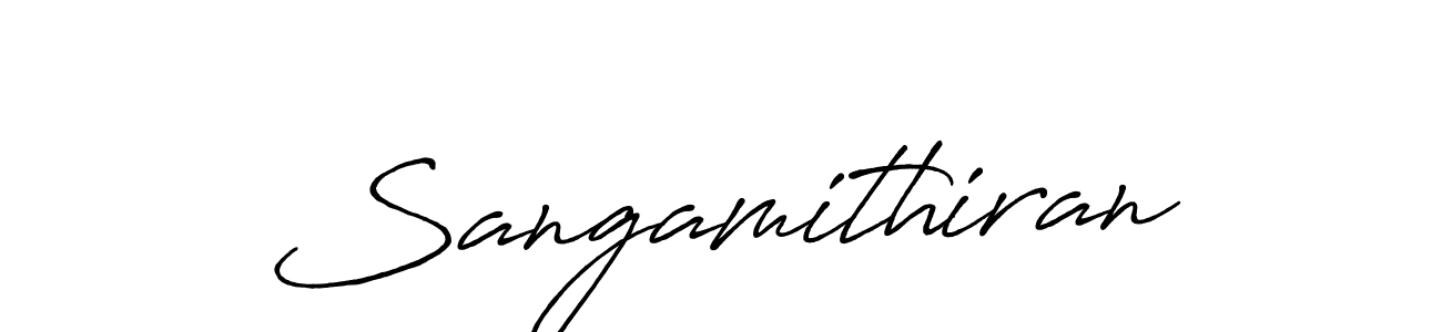 The best way (Antro_Vectra_Bolder) to make a short signature is to pick only two or three words in your name. The name Sangamithiran include a total of six letters. For converting this name. Sangamithiran signature style 7 images and pictures png