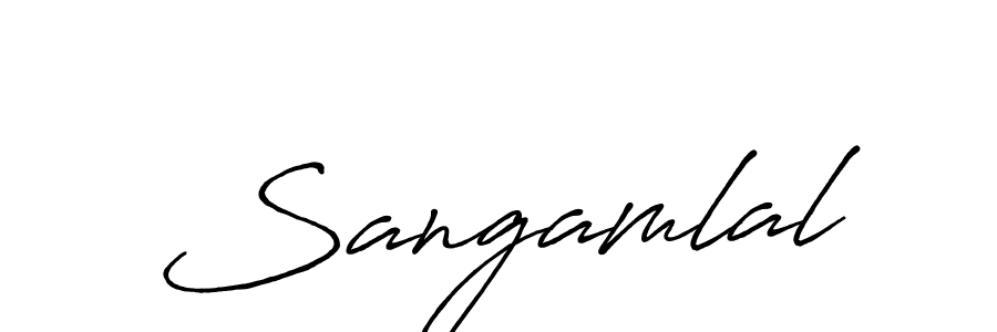 Use a signature maker to create a handwritten signature online. With this signature software, you can design (Antro_Vectra_Bolder) your own signature for name Sangamlal. Sangamlal signature style 7 images and pictures png