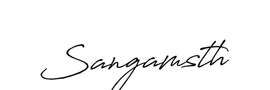 Create a beautiful signature design for name Sangamsth. With this signature (Antro_Vectra_Bolder) fonts, you can make a handwritten signature for free. Sangamsth signature style 7 images and pictures png