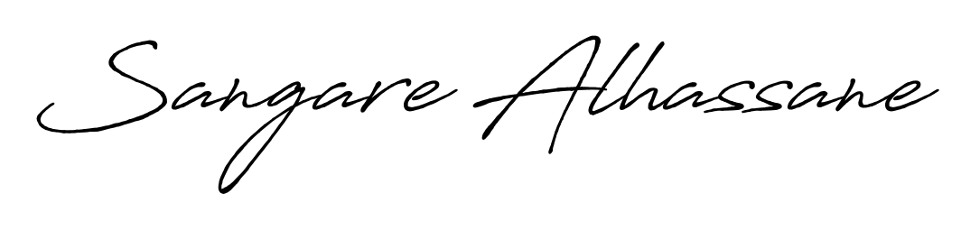 A dynamic signature style for Sangare Alhassane using Antro_Vectra_Bolder script. Designed to look authentic, handwritten, and professional. Sangare Alhassane signature style 7 images and pictures png