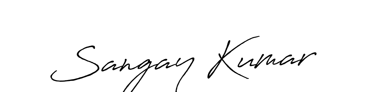 You should practise on your own different ways (Antro_Vectra_Bolder) to write your name (Sangay Kumar) in signature. don't let someone else do it for you. Sangay Kumar signature style 7 images and pictures png