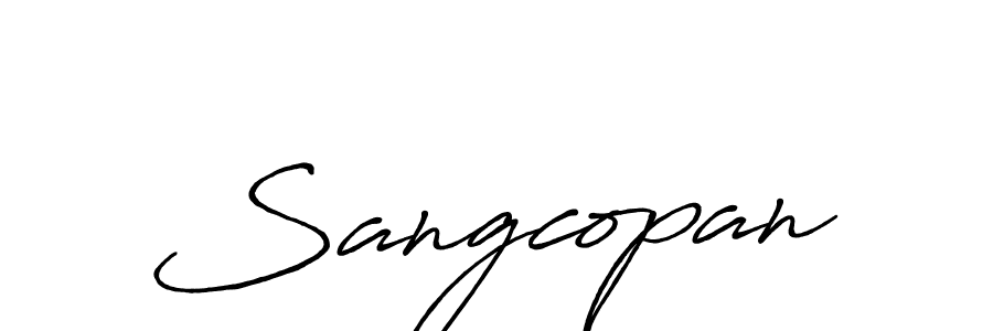 Design your own signature with our free online signature maker. With this signature software, you can create a handwritten (Antro_Vectra_Bolder) signature for name Sangcopan. Sangcopan signature style 7 images and pictures png