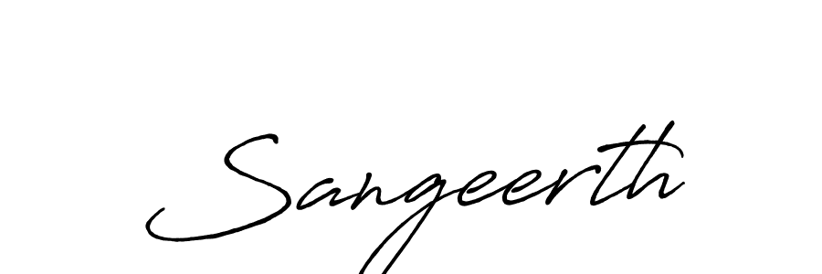 Also we have Sangeerth name is the best signature style. Create professional handwritten signature collection using Antro_Vectra_Bolder autograph style. Sangeerth signature style 7 images and pictures png