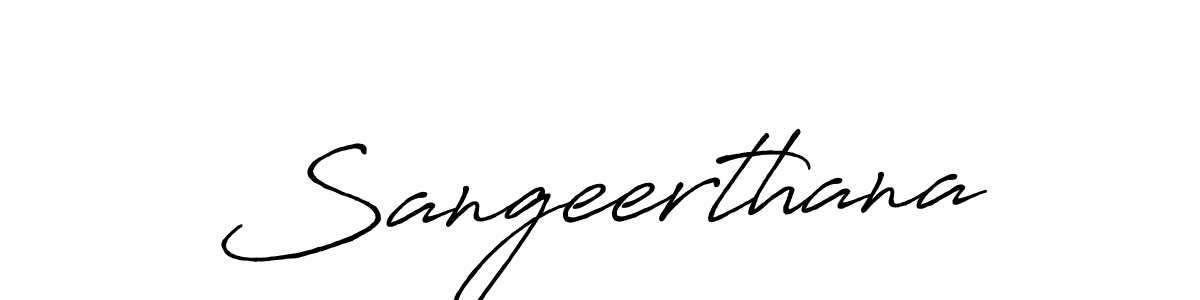 Use a signature maker to create a handwritten signature online. With this signature software, you can design (Antro_Vectra_Bolder) your own signature for name Sangeerthana. Sangeerthana signature style 7 images and pictures png