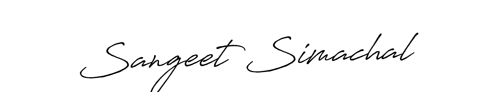Similarly Antro_Vectra_Bolder is the best handwritten signature design. Signature creator online .You can use it as an online autograph creator for name Sangeet Simachal. Sangeet Simachal signature style 7 images and pictures png