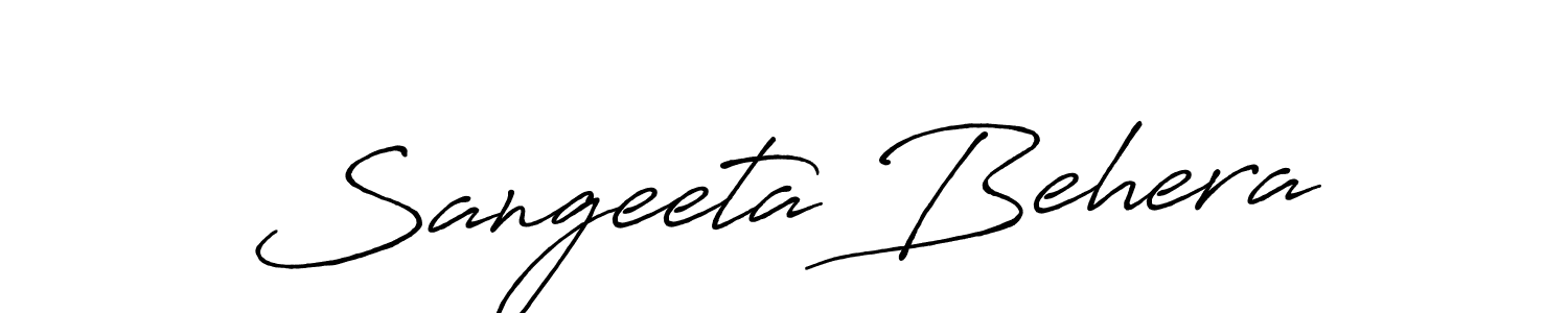 Make a beautiful signature design for name Sangeeta Behera. With this signature (Antro_Vectra_Bolder) style, you can create a handwritten signature for free. Sangeeta Behera signature style 7 images and pictures png
