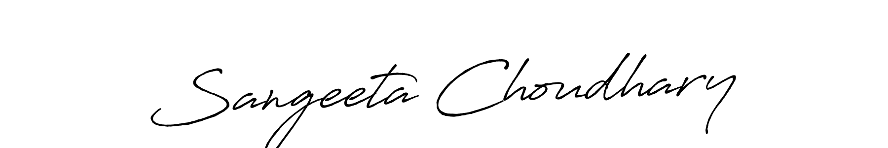 Make a beautiful signature design for name Sangeeta Choudhary. With this signature (Antro_Vectra_Bolder) style, you can create a handwritten signature for free. Sangeeta Choudhary signature style 7 images and pictures png