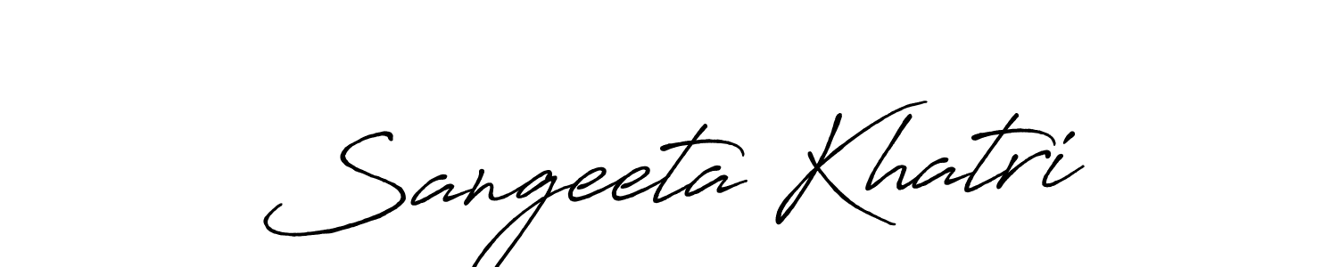 You should practise on your own different ways (Antro_Vectra_Bolder) to write your name (Sangeeta Khatri) in signature. don't let someone else do it for you. Sangeeta Khatri signature style 7 images and pictures png