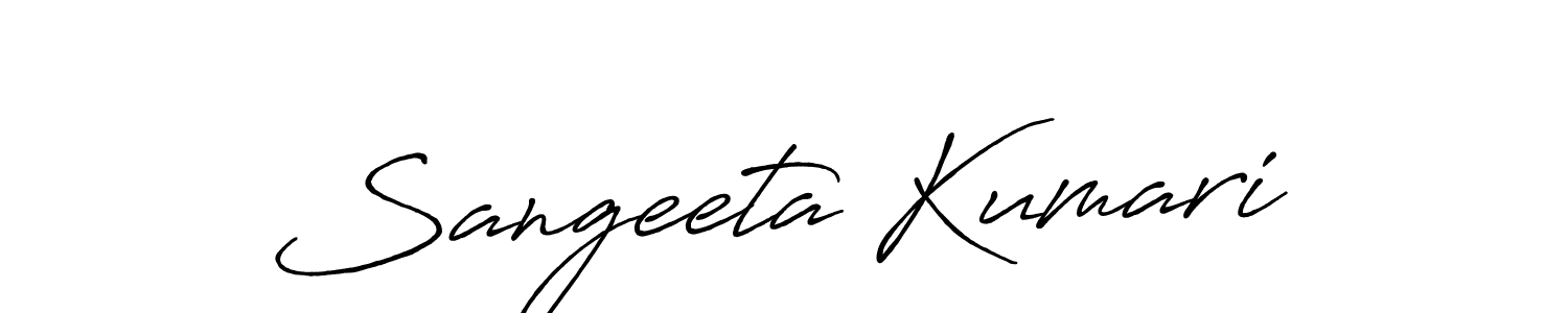 How to make Sangeeta Kumari name signature. Use Antro_Vectra_Bolder style for creating short signs online. This is the latest handwritten sign. Sangeeta Kumari signature style 7 images and pictures png