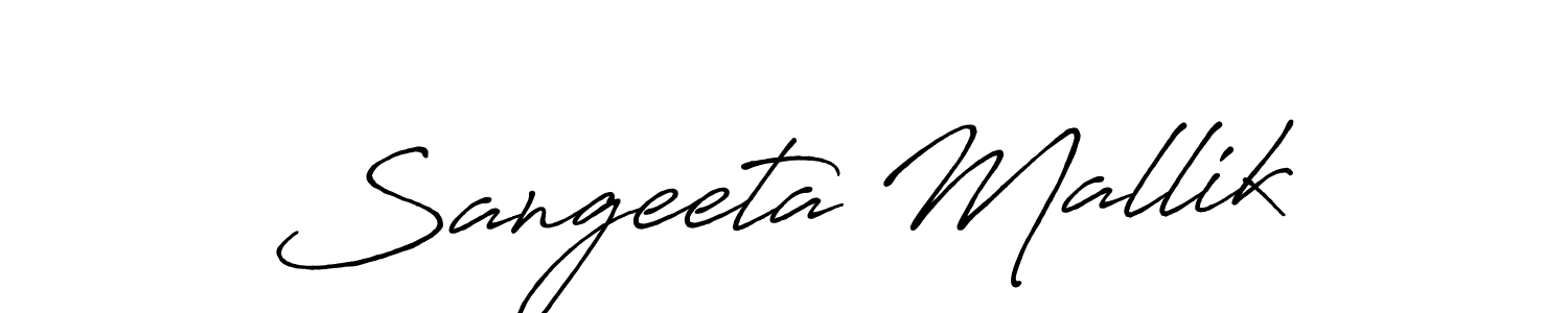 Create a beautiful signature design for name Sangeeta Mallik. With this signature (Antro_Vectra_Bolder) fonts, you can make a handwritten signature for free. Sangeeta Mallik signature style 7 images and pictures png