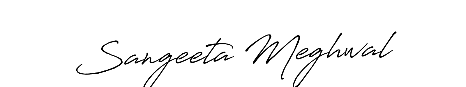 Use a signature maker to create a handwritten signature online. With this signature software, you can design (Antro_Vectra_Bolder) your own signature for name Sangeeta Meghwal. Sangeeta Meghwal signature style 7 images and pictures png