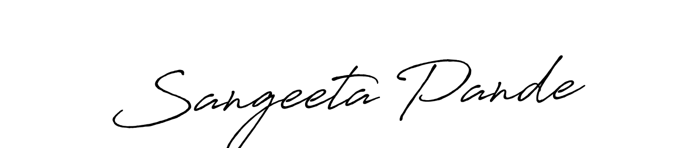 Use a signature maker to create a handwritten signature online. With this signature software, you can design (Antro_Vectra_Bolder) your own signature for name Sangeeta Pande. Sangeeta Pande signature style 7 images and pictures png