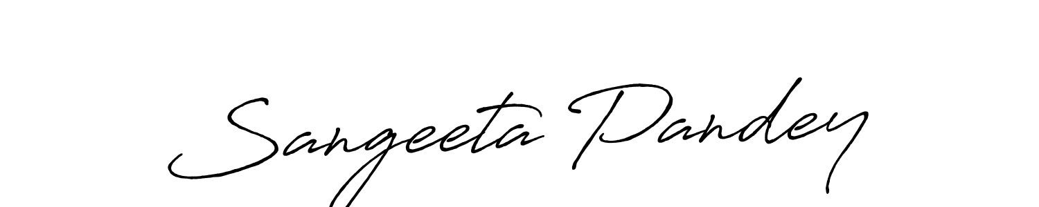 Design your own signature with our free online signature maker. With this signature software, you can create a handwritten (Antro_Vectra_Bolder) signature for name Sangeeta Pandey. Sangeeta Pandey signature style 7 images and pictures png